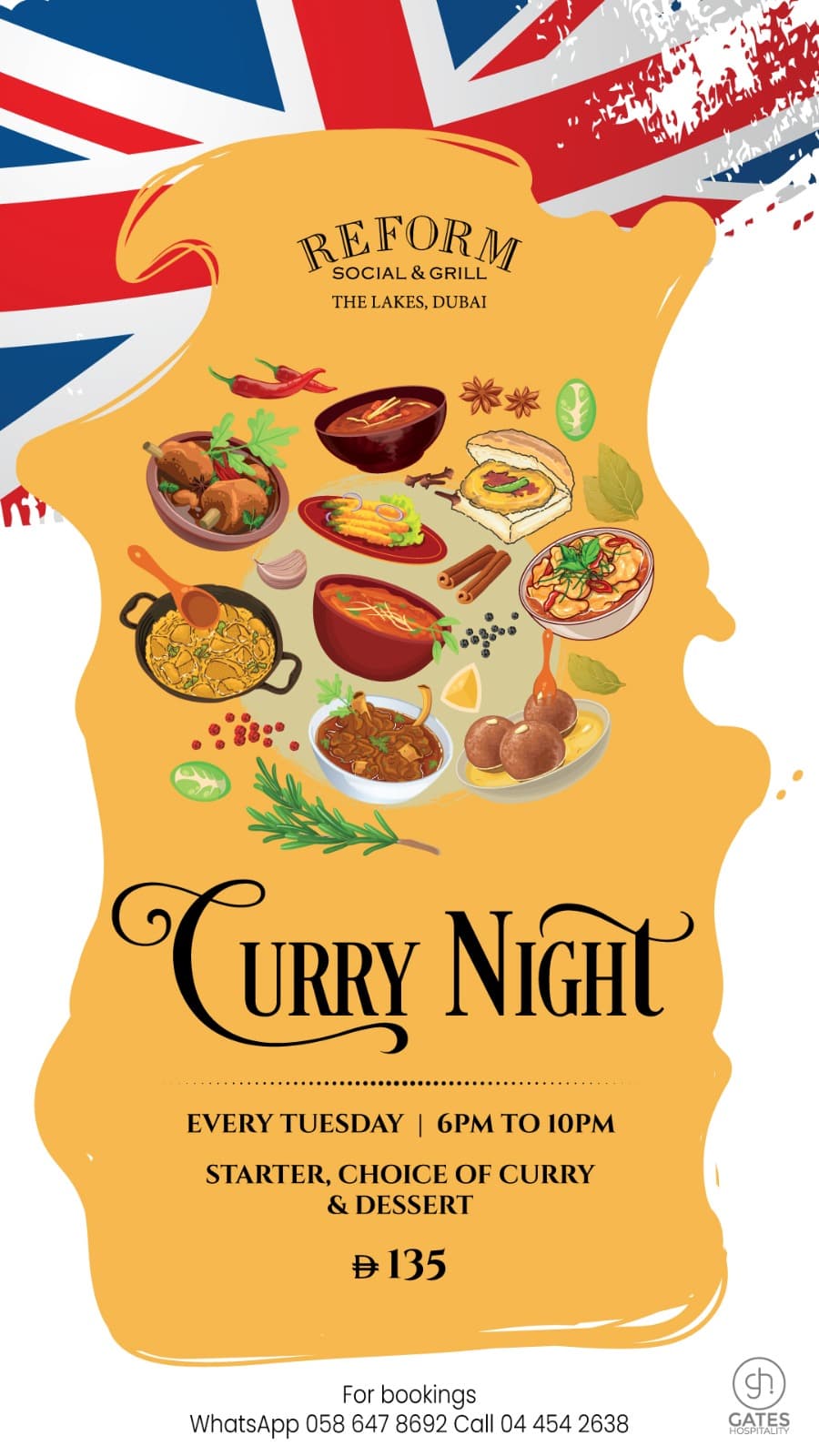 Curry Night at Reform Social & Grill, every Tuesday 6pm to 10pm