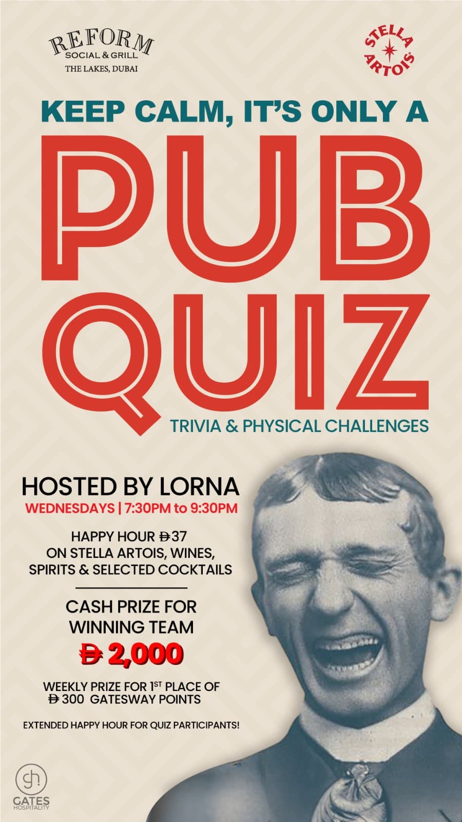 Pub Quiz night at Reform Social & Grill, every Wednesday 7:30pm to 9:30pm